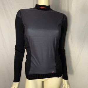 Craft Pro Warm Base Layer Top Women’s Small – Black Gray Thermal Long Sleeve Com